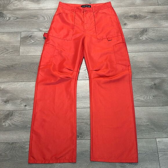 Lioness Pants - NWOT Lioness Miami Vice Red Cargo High Rise Wide Leg Pants Size Medium